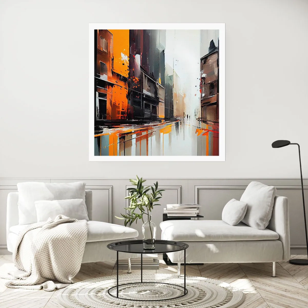 Plakat - Deszczowy dzień - 50x50 cm