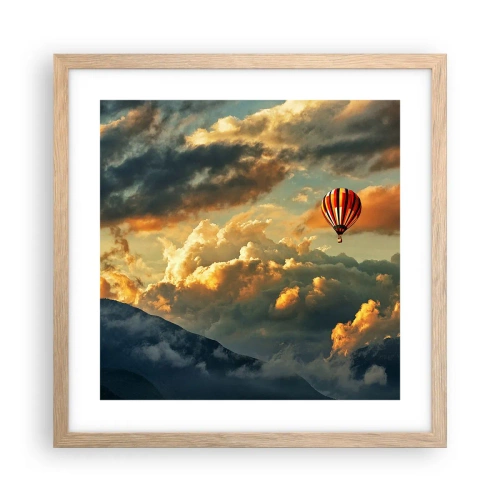 Plakat w ramie jasny dąb - Lecę, bo chcę - 40x40 cm