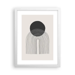 Plakat w białej ramie - Drżenie i pewność - 30x40 cm