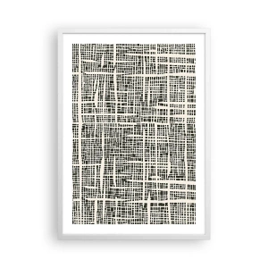Plakat w białej ramie - Kompozycja utkana - 50x70 cm