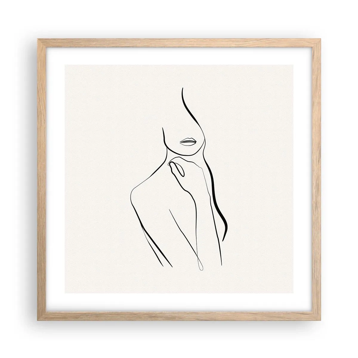 Plakat w ramie jasny dąb - Fala melancholii - 50x50 cm