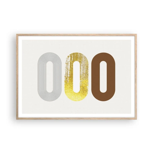 Plakat w ramie jasny dąb - Ooo! - 100x70 cm