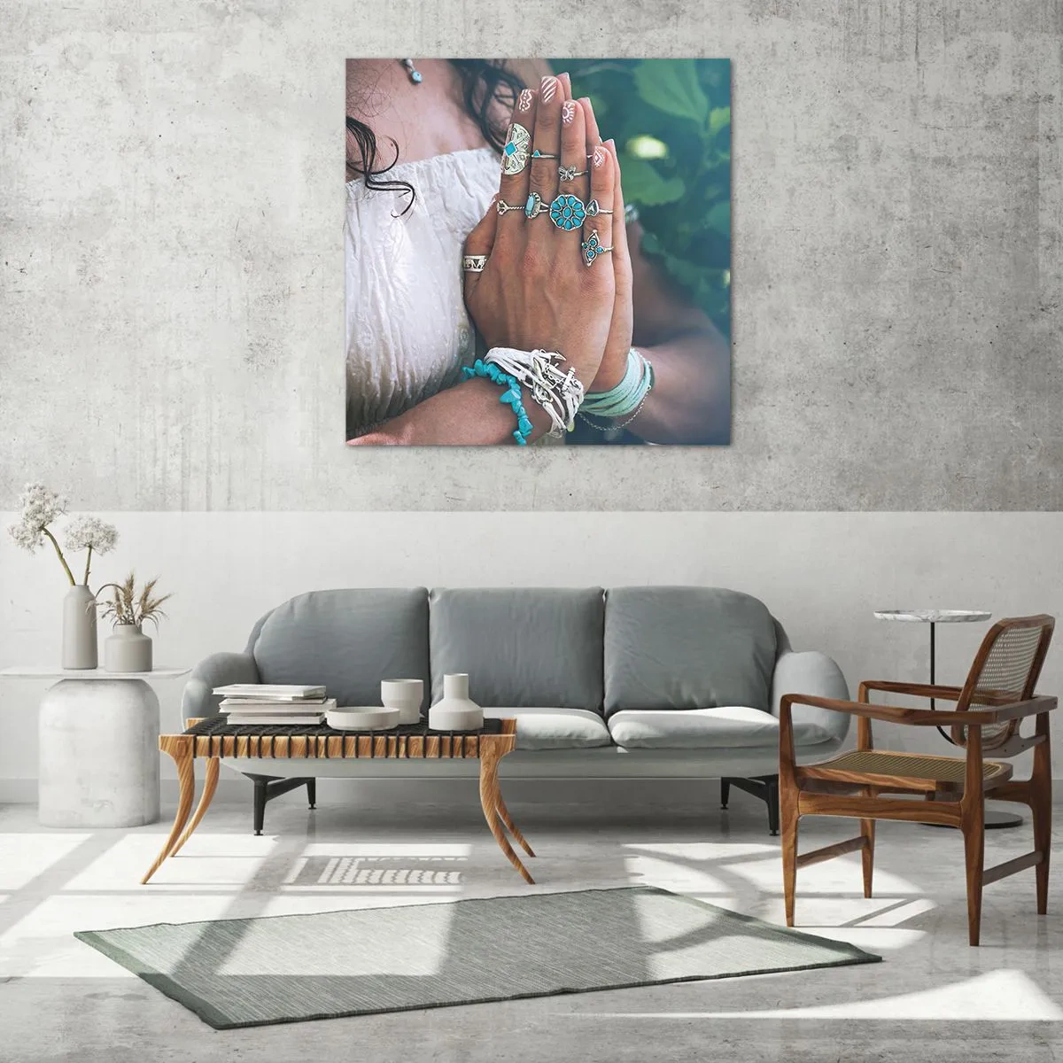 Obraz na szkle - Witaj w centrum bytu - 60x60 cm