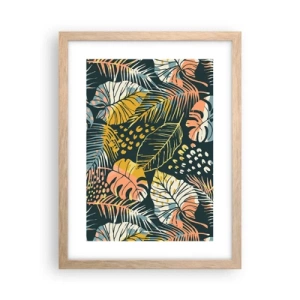 Plakat w ramie jasny dąb - Liściasta fantazja - 30x40 cm