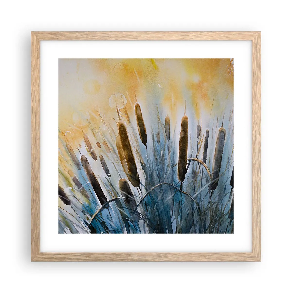 Plakat w ramie jasny dąb - Chłód wody, słońca żar - 40x40 cm