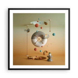 Plakat w czarnej ramie - Wszystko się zdarzyć może - 60x60 cm