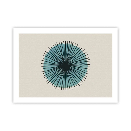 Plakat - Promieniście na błękicie - 70x50 cm