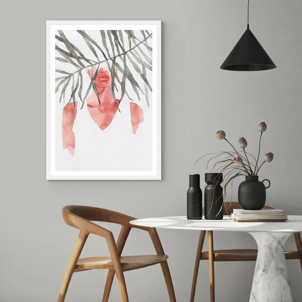 Plakat w białej ramie - Dama tropików - 61x91 cm