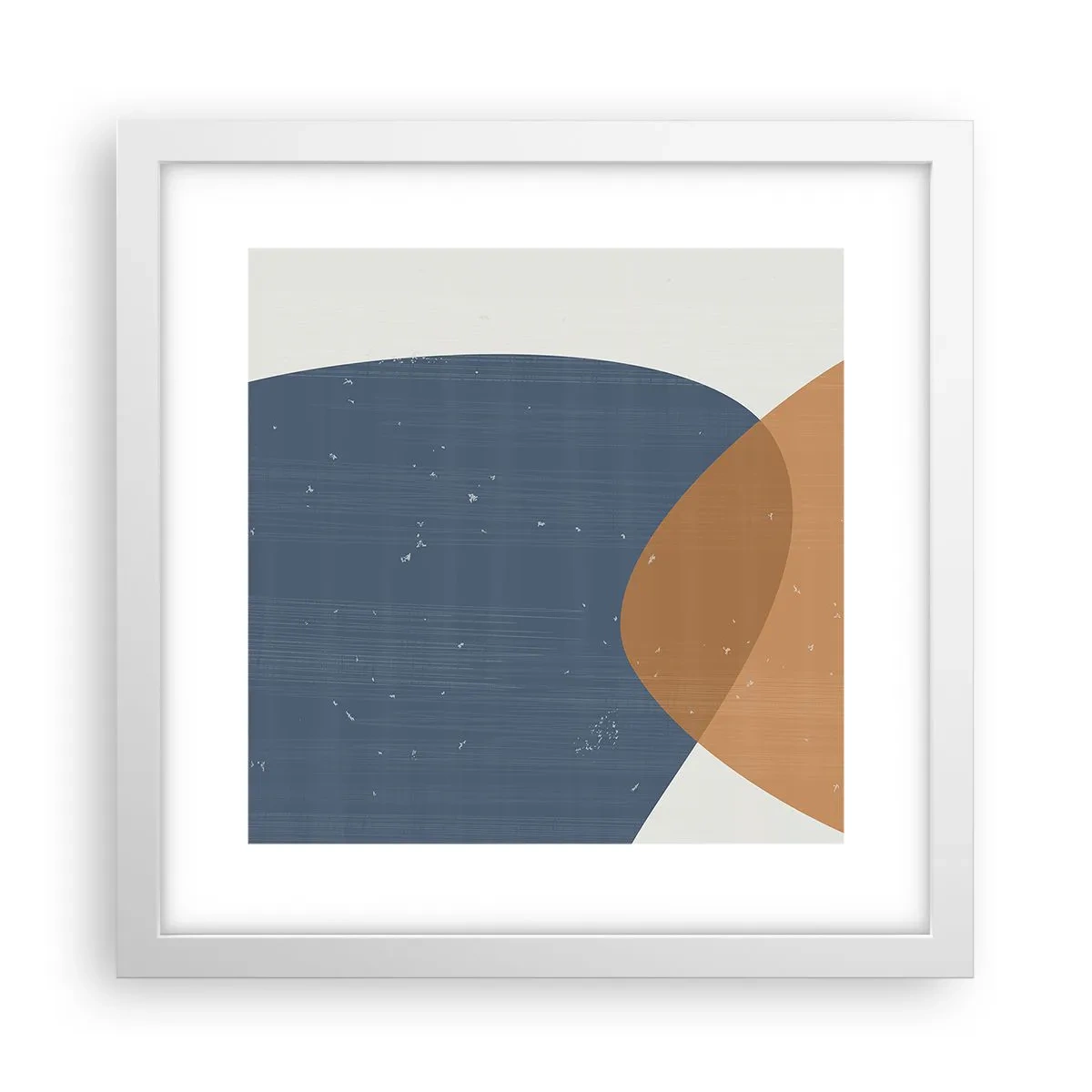 Plakat w białej ramie - Owale i wpływy - 30x30 cm