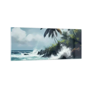 Obraz na szkle - Na tropikalnym brzegu - 100x40 cm