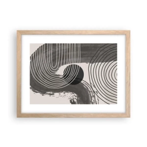 Plakat w ramie jasny dąb - Owal zwycięża - 40x30 cm