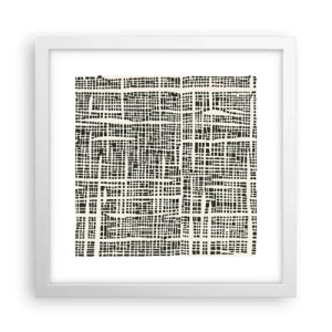 Plakat w białej ramie - Kompozycja utkana - 30x30 cm