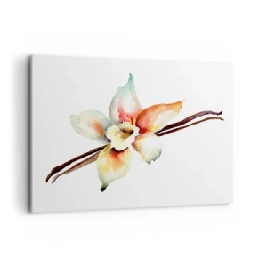 Obraz na płótnie - Akwarelowa ilustracja kwiatowa w pastelowych barwach - 100x70cm - Rozlana farbką słodycz - Nowoczesna dekoracja ścienna do salonu, kuchni i sypialni ARTTOR