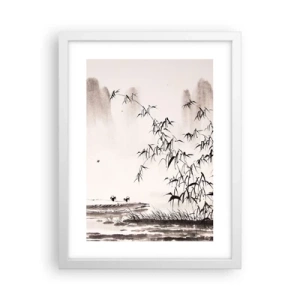 Plakat w białej ramie - Cisza ryżowych pól - 30x40 cm