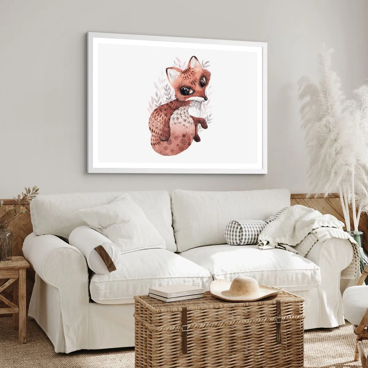 Plakat w białej ramie - Tylko pokochać - 40x30 cm