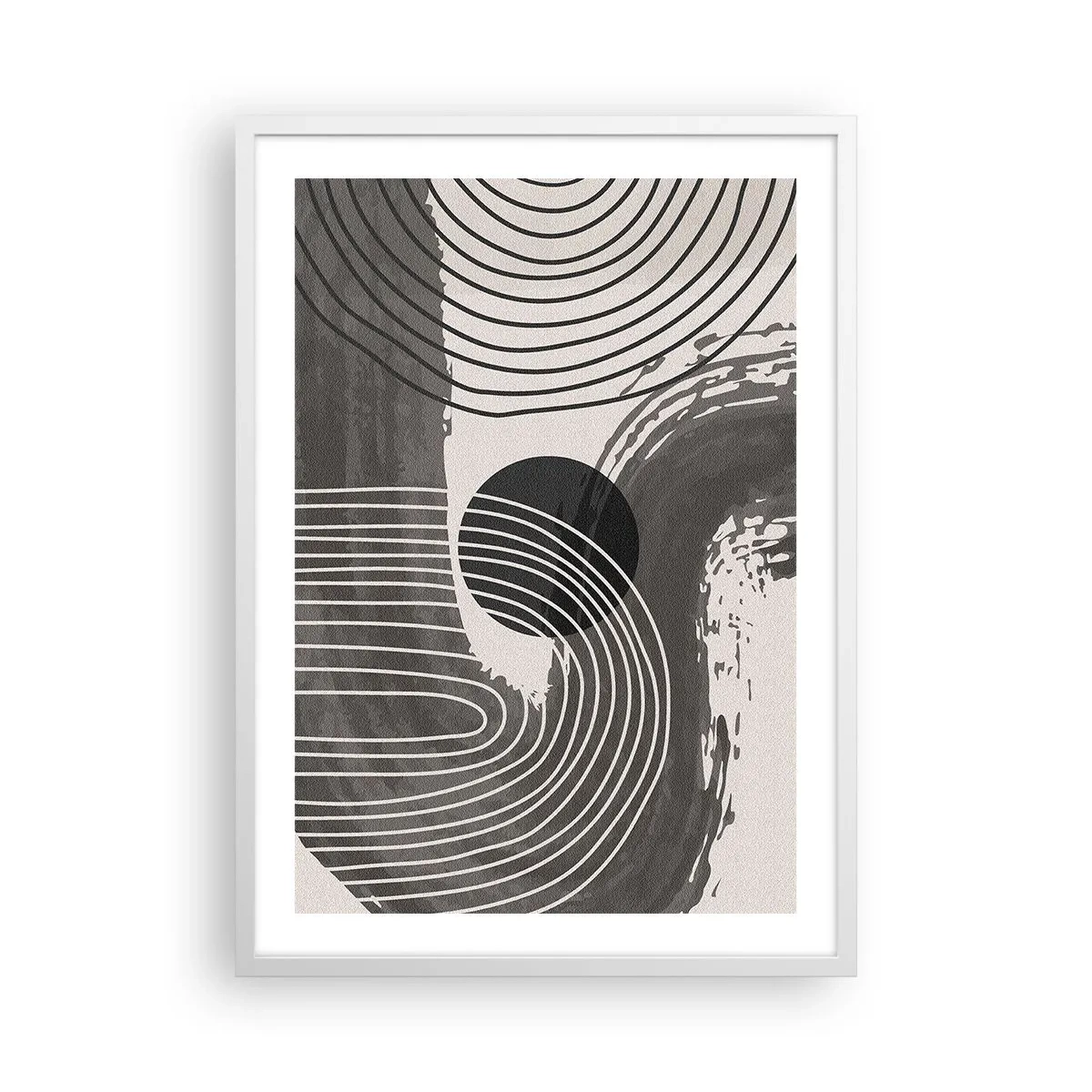 Plakat w białej ramie - Owal zwycięża - 50x70 cm