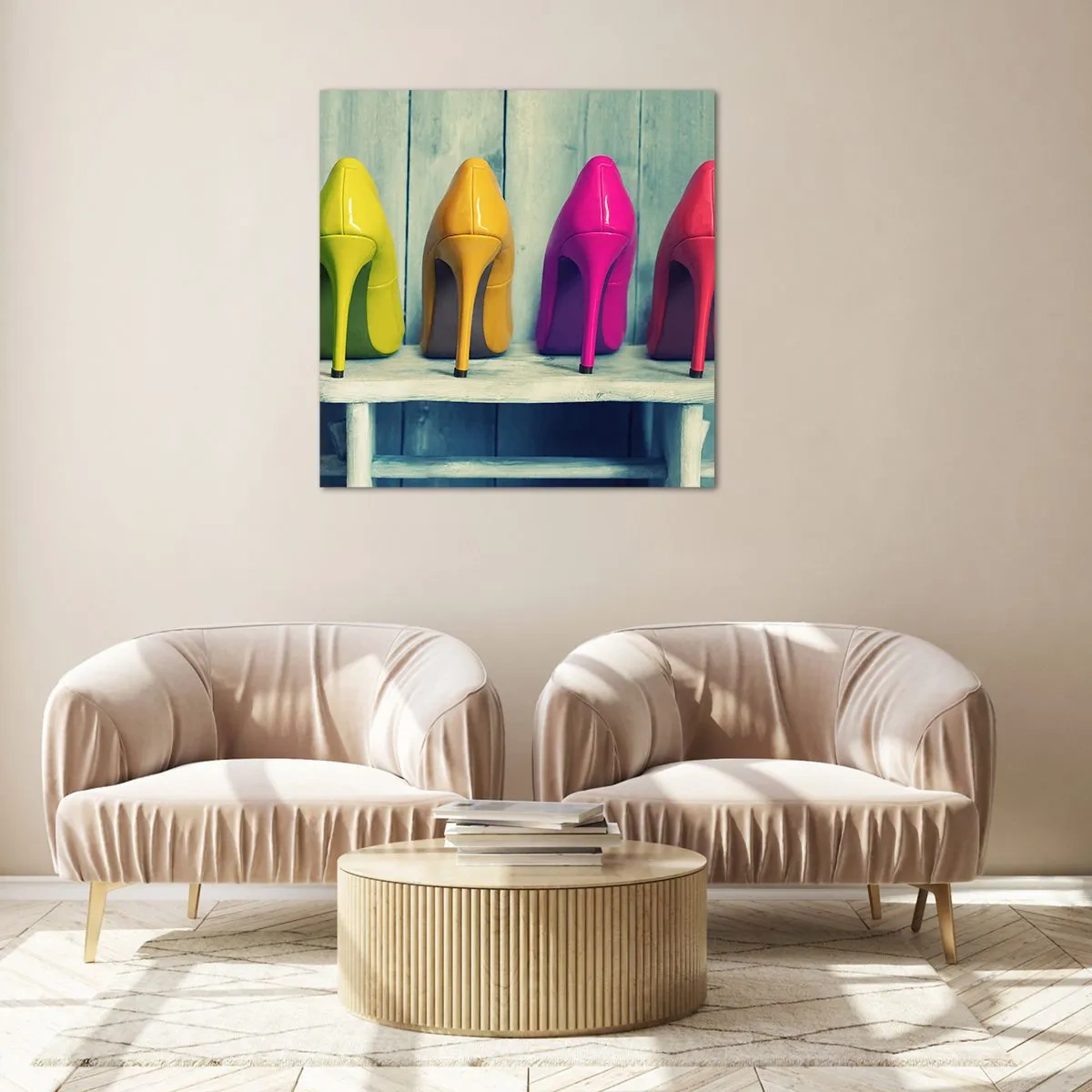 Obraz na szkle - Spacerem po tęczy - 30x30 cm