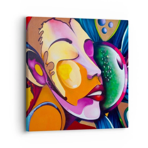 Obraz na płótnie - Dotknąć kolorem - 30x30 cm