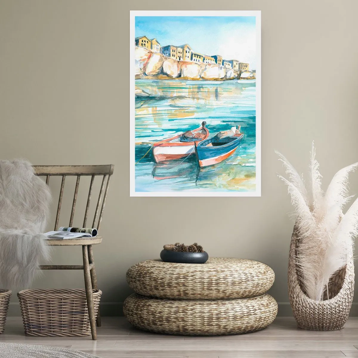 Plakat - Pejzaż w lazurze - 40x50 cm