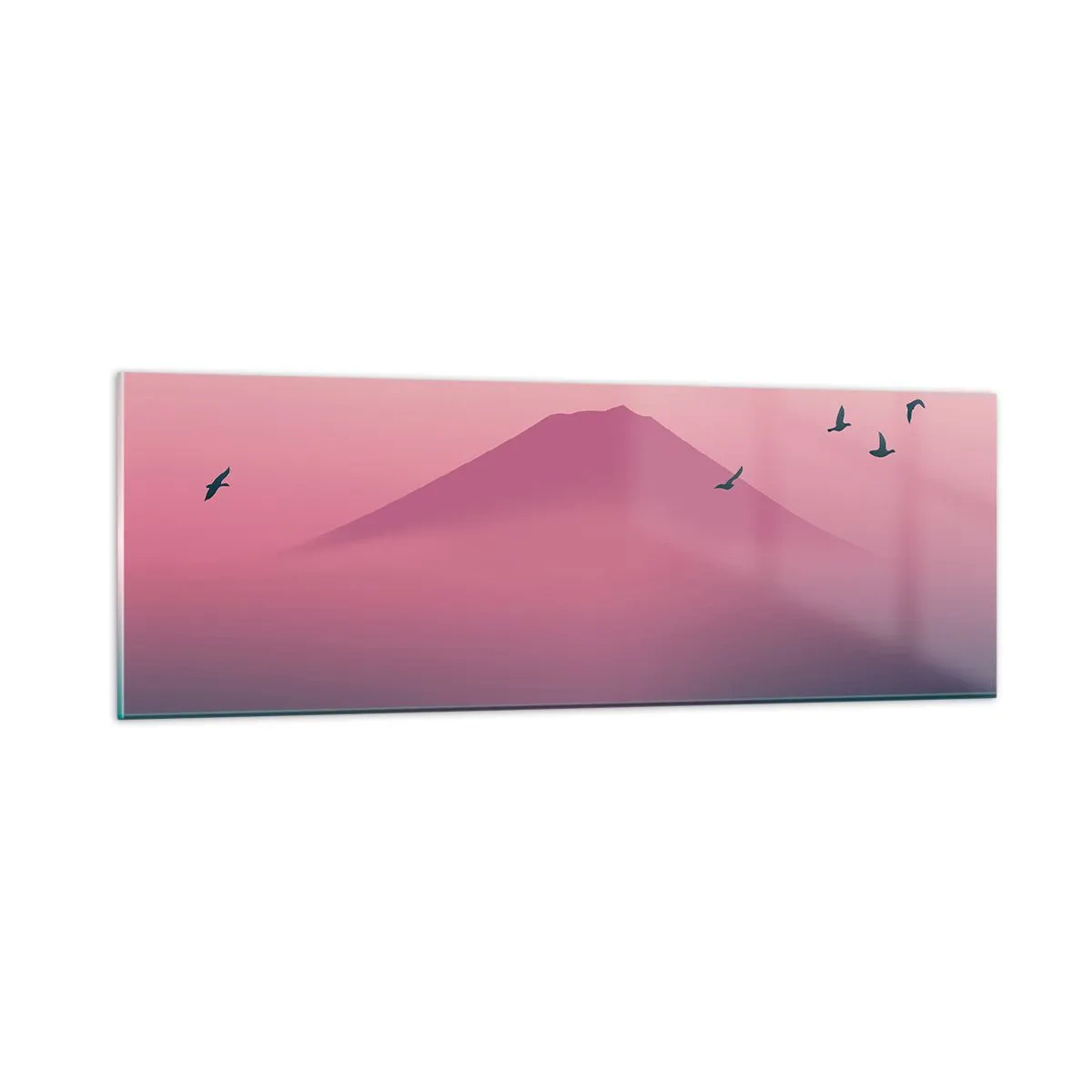 Obraz na szkle - Wędrowcy ponad chmurami - 90x30 cm