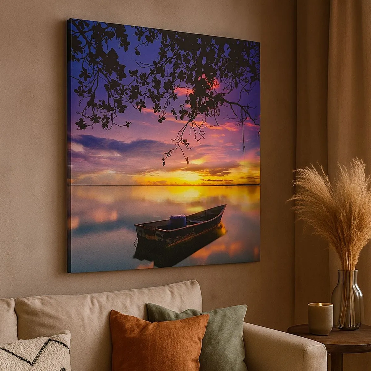 Obraz na płótnie - "Zdajesz się wisieć w środku niebokręga…" - 30x30 cm