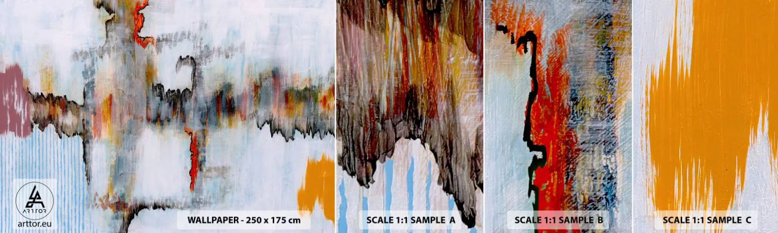 Fototapeta Próbka Standard Eco - Patykiem na wodzie - Abstrakcja, Sztuka, Nowoczesny Wzór - 100x30 cm