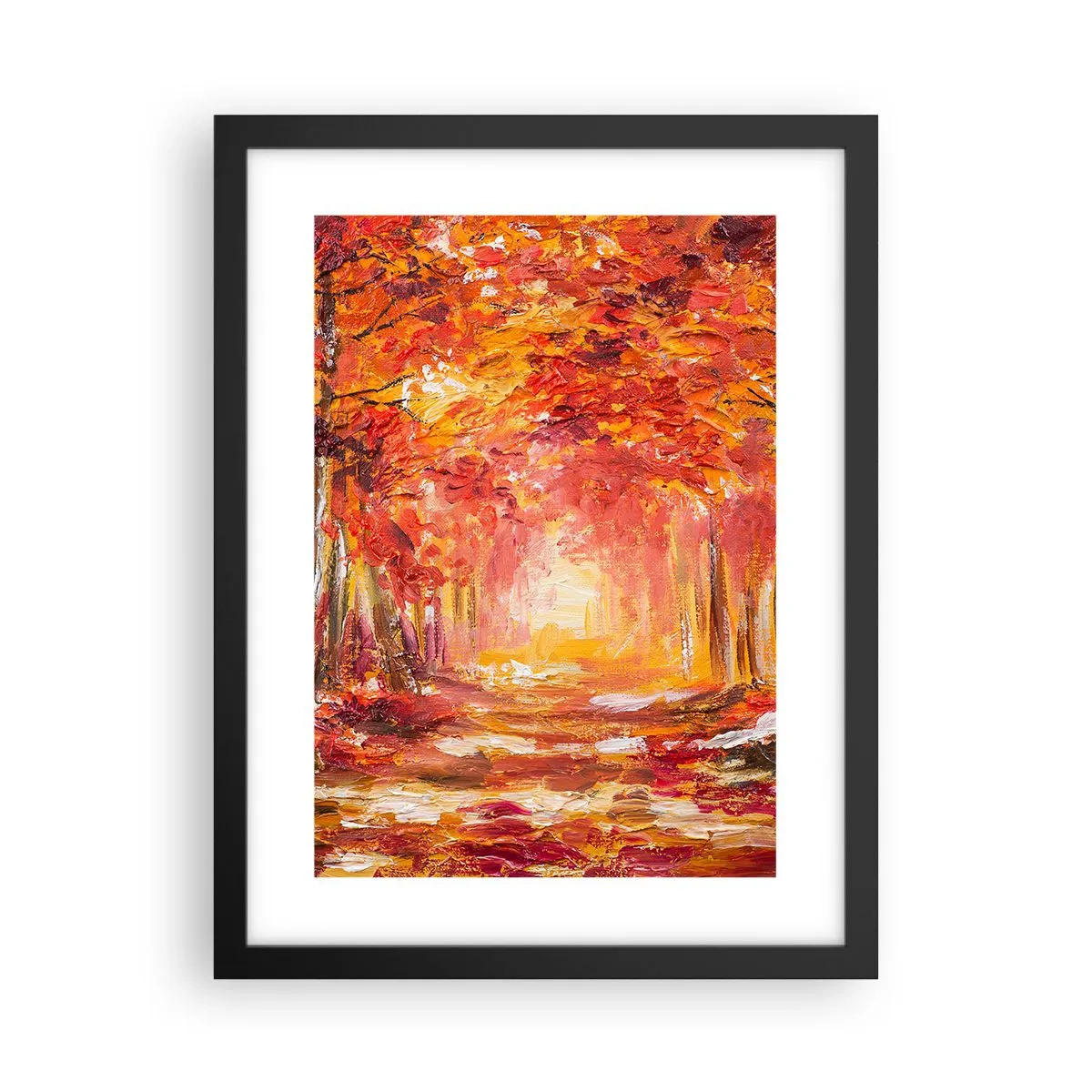 Plakat w czarnej ramie - Miedziany las - 30x40 cm