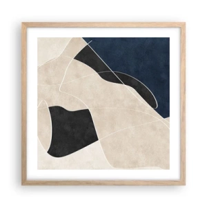 Plakat w ramie jasny dąb - Kompozycja abstrakcyjna – kontrast barw - 50x50 cm