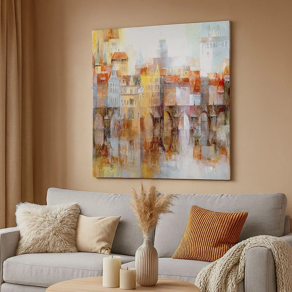 Obraz na płótnie - Pod mostem też pięknie - 30x30 cm