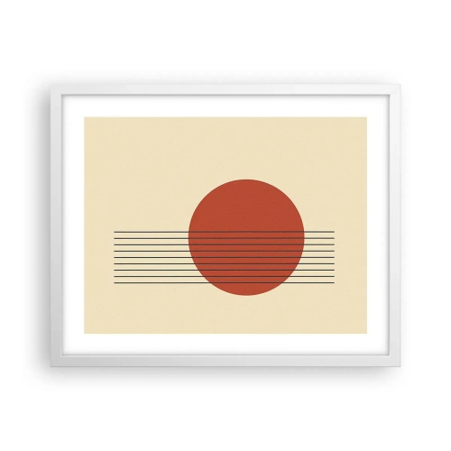 Plakat w białej ramie - W koło i dalej - 50x40 cm