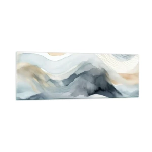 Obraz na szkle - Abstrakcja śnieżna i mglista - 90x30 cm