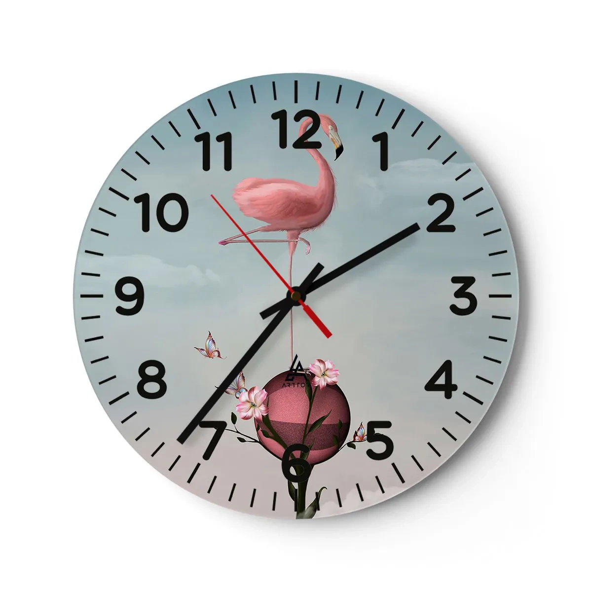 Zegar ścienny - Alegoria piłki koszykowej - 40x40 cm