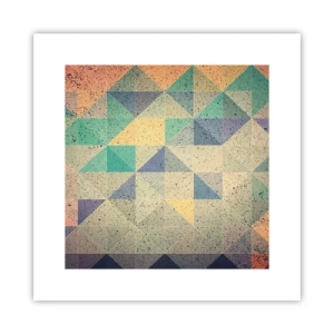 Plakat - Republika trójkątów - 30x30 cm