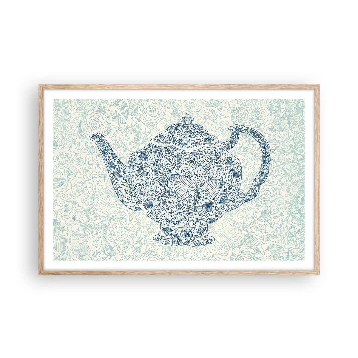 Plakat w ramie jasny dąb - Herbaty czar - 91x61 cm