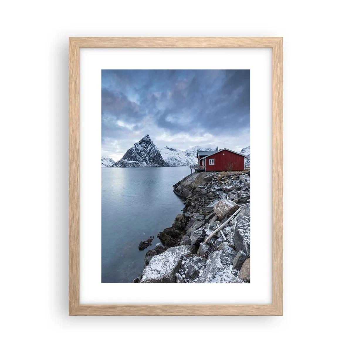 Plakat w ramie jasny dąb - Skandynawskie zacisze - 30x40 cm