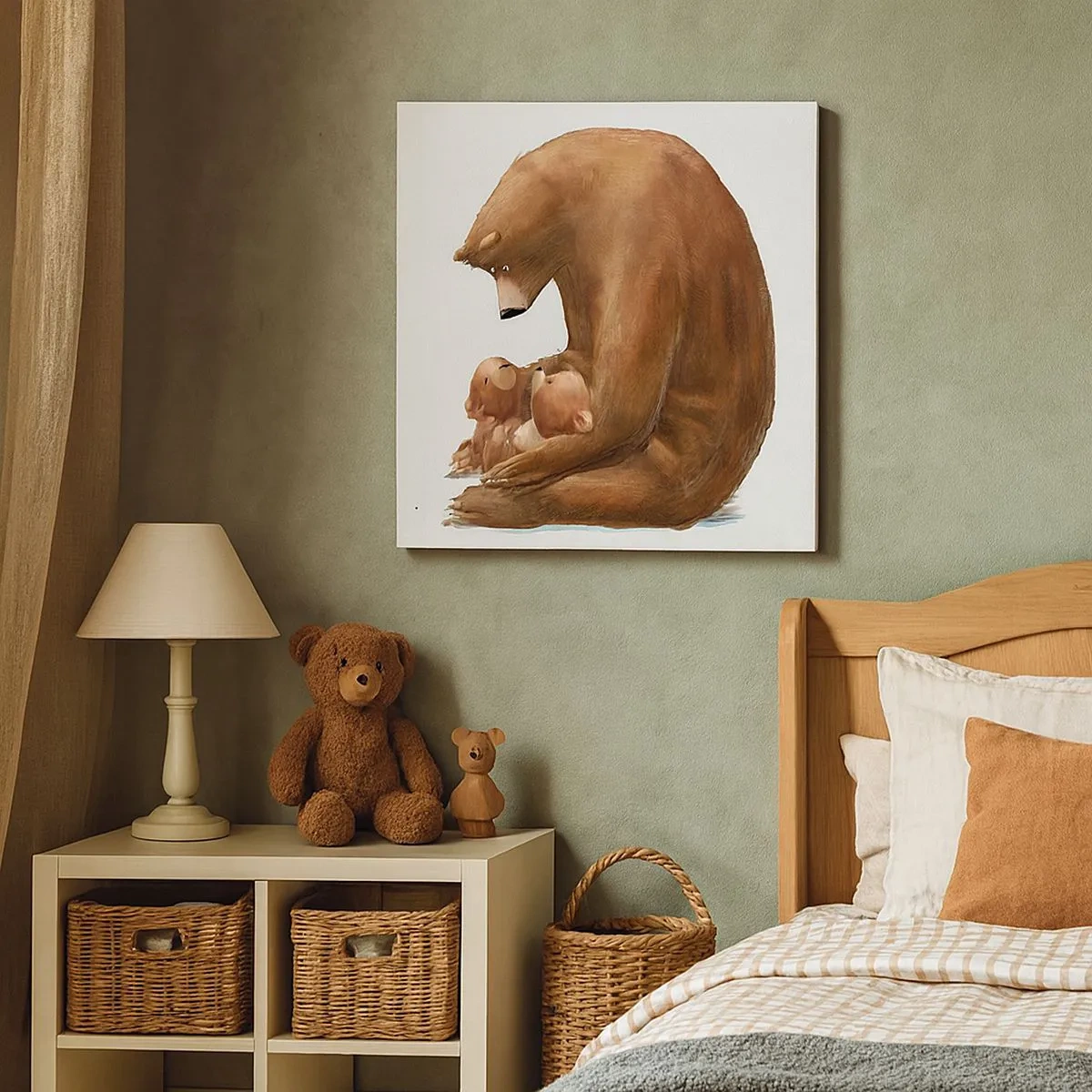 Obraz na płótnie - Słodkich snów, dzieciaki - 30x30 cm