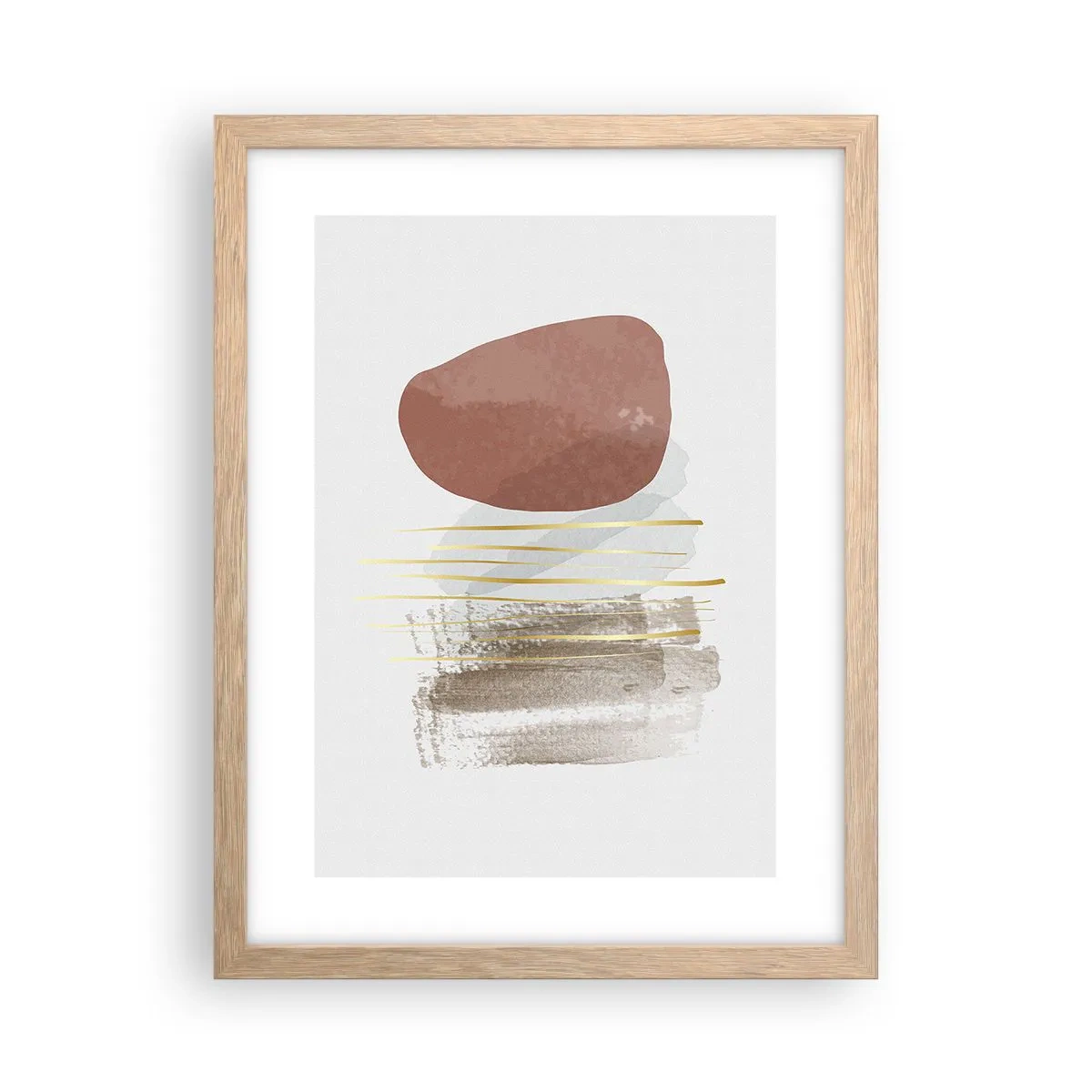 Plakat w ramie jasny dąb - Abstrakcyjna kolumnada - 30x40 cm