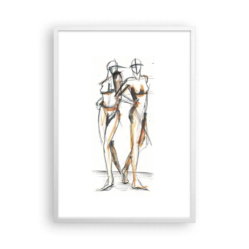 Plakat w białej ramie - Studium wdzięku - 50x70 cm