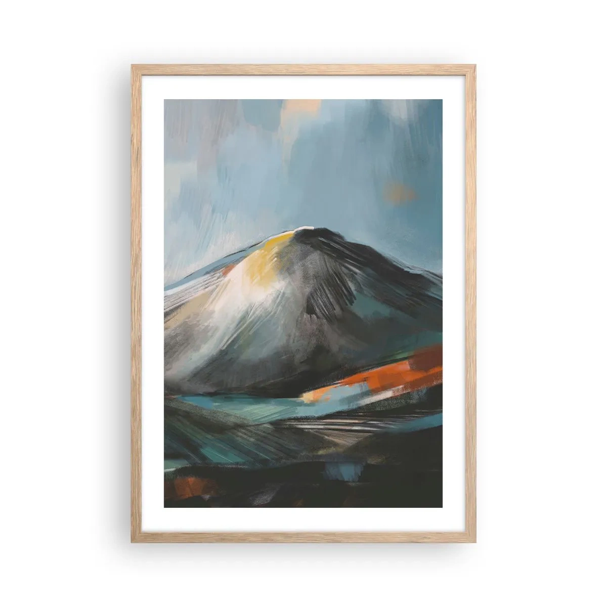 Plakat w ramie jasny dąb - Surowe i piękne - 50x70 cm