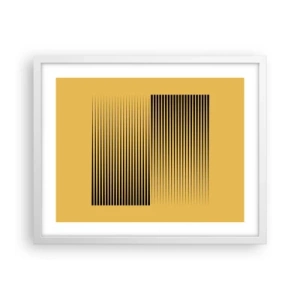 Plakat w białej ramie - Kwadratura przeciwieństw - 50x40 cm
