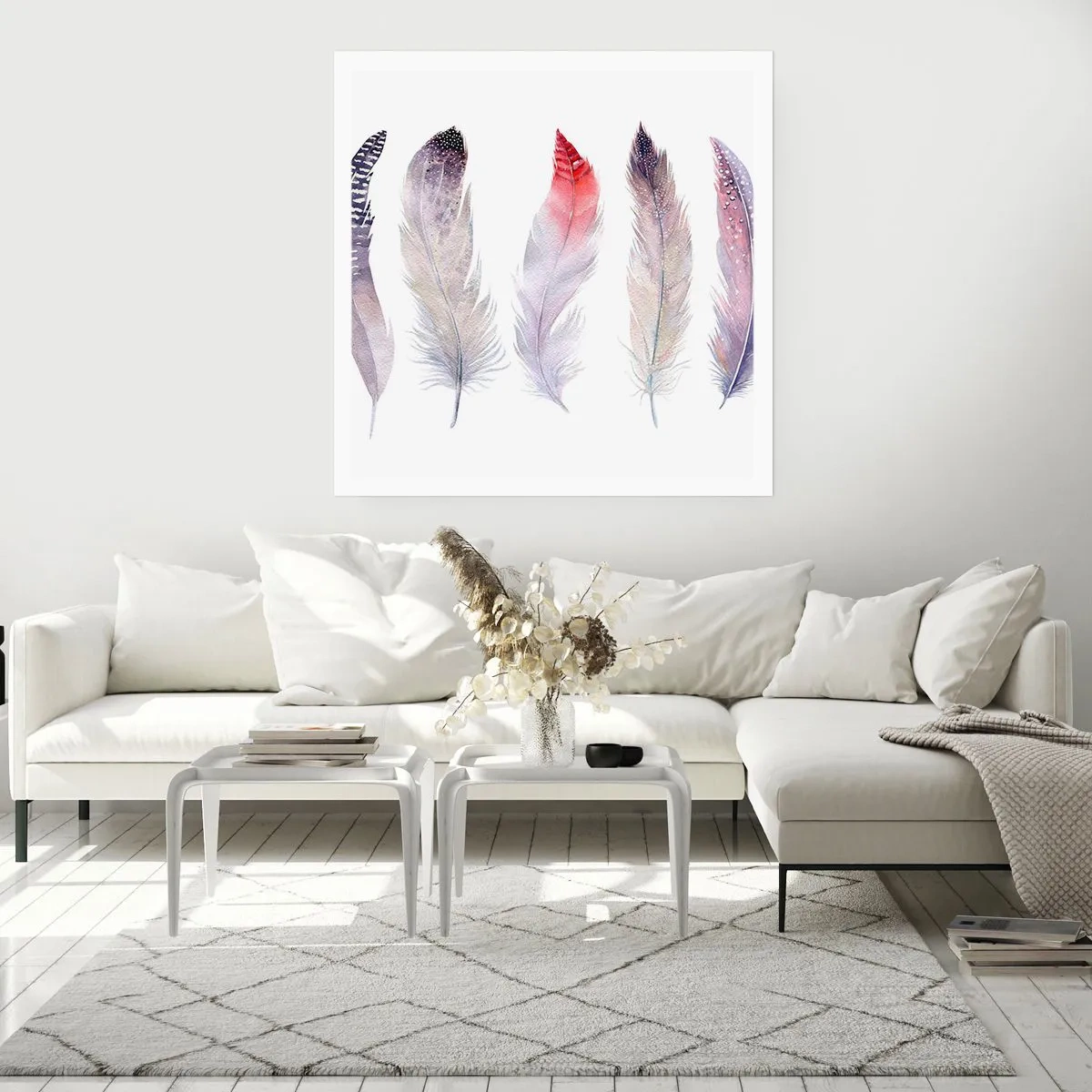 Plakat - Delikatne jak różnobarwna mgła - 30x30 cm