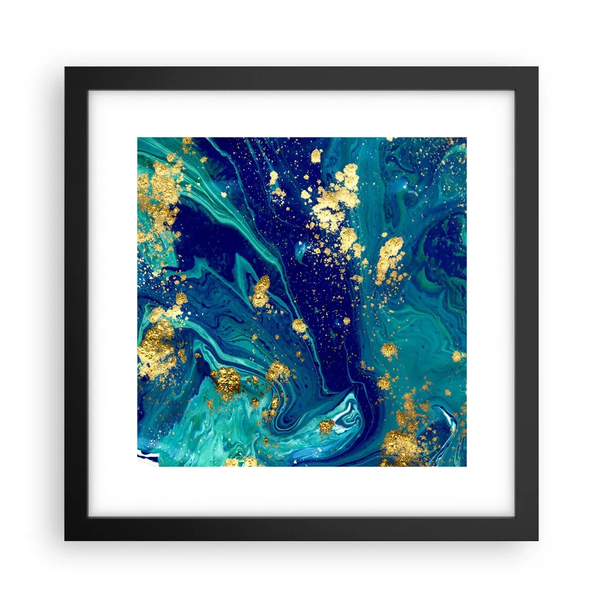 Plakat w czarnej ramie - Płatki słońca  - 30x30 cm