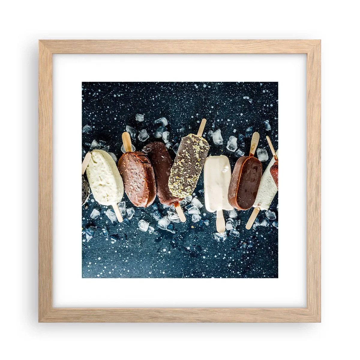 Plakat w ramie jasny dąb - Smak gorącego lata - 30x30 cm