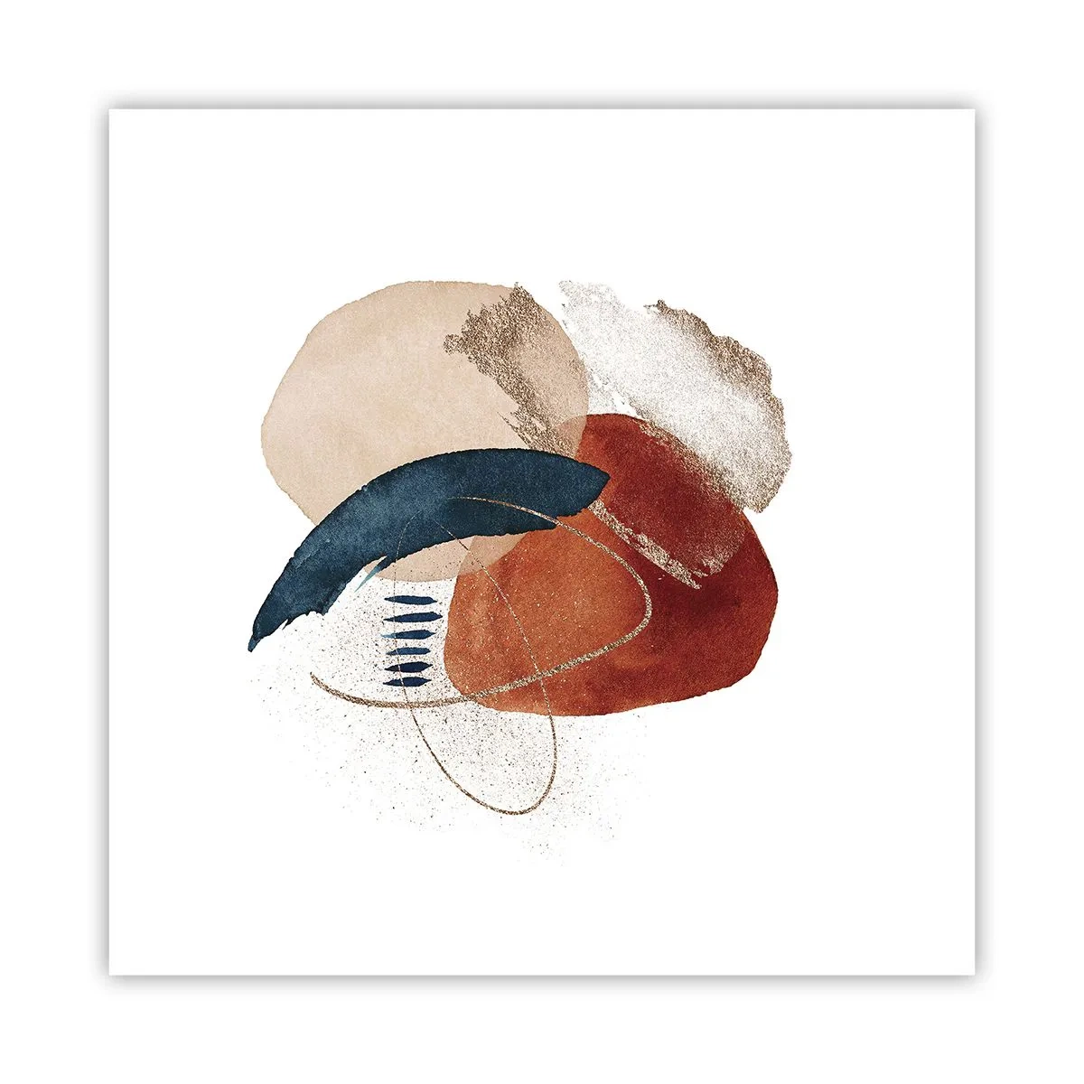 Plakat - Owalna kompozycja - 40x40 cm