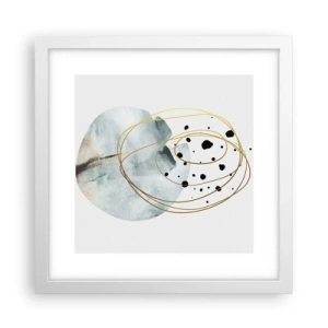 Plakat w białej ramie - W objęciach przestrzeni - 30x30 cm