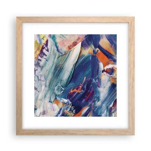 Plakat w ramie jasny dąb - Zamęt koloru - 30x30 cm