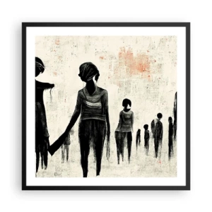 Plakat w czarnej ramie - Przeciw samotności - 60x60 cm