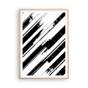 Plakat w ramie jasny dąb - Kompozycja intensywna i dynamiczna - 70x100 cm