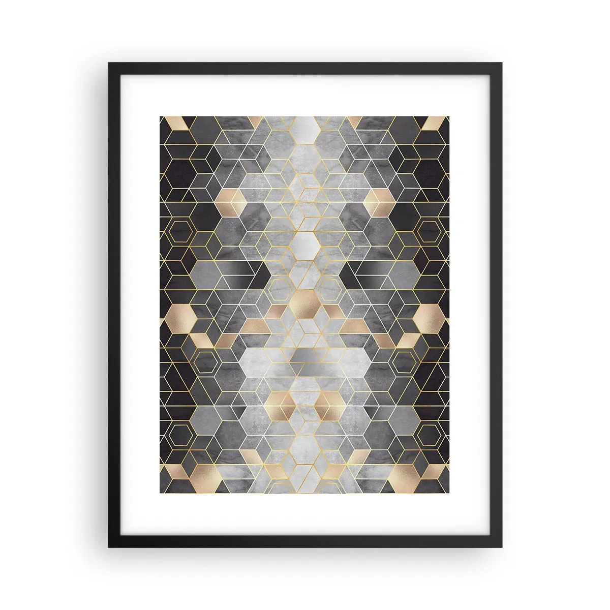 Plakat w czarnej ramie - Diamentowa kompozycja - 40x50 cm