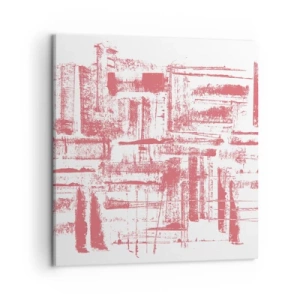 Obraz na płótnie - Czerwone miasto - 50x50 cm